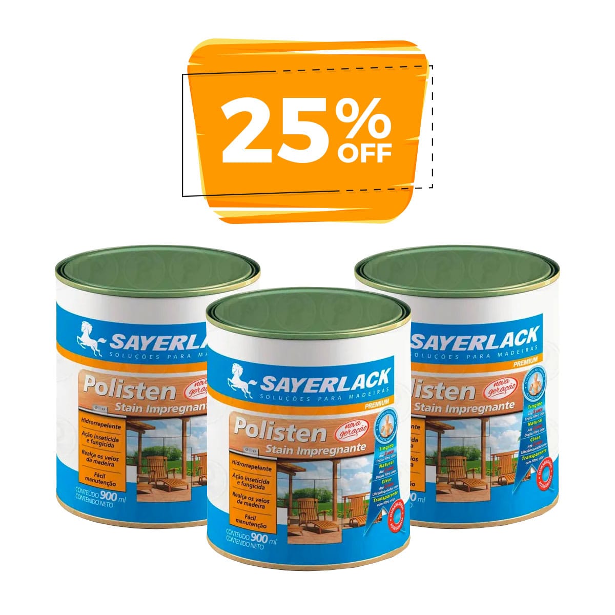 Protectores de madera SAYERLACK Polisten Solvente