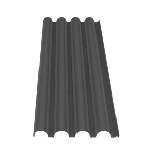 Panel de acero Curvapanel Armco con terminación de ondas redondeadas para fachada.