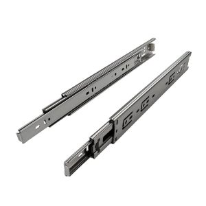 Mecanismo de guía telescópica Häfele Push Open para apertura de cajones sin tiradores.