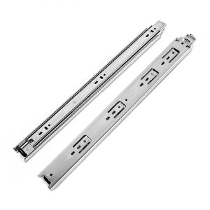 Par de guías telescópicas de acero Stronger estándar para cajones de cocina y placards.